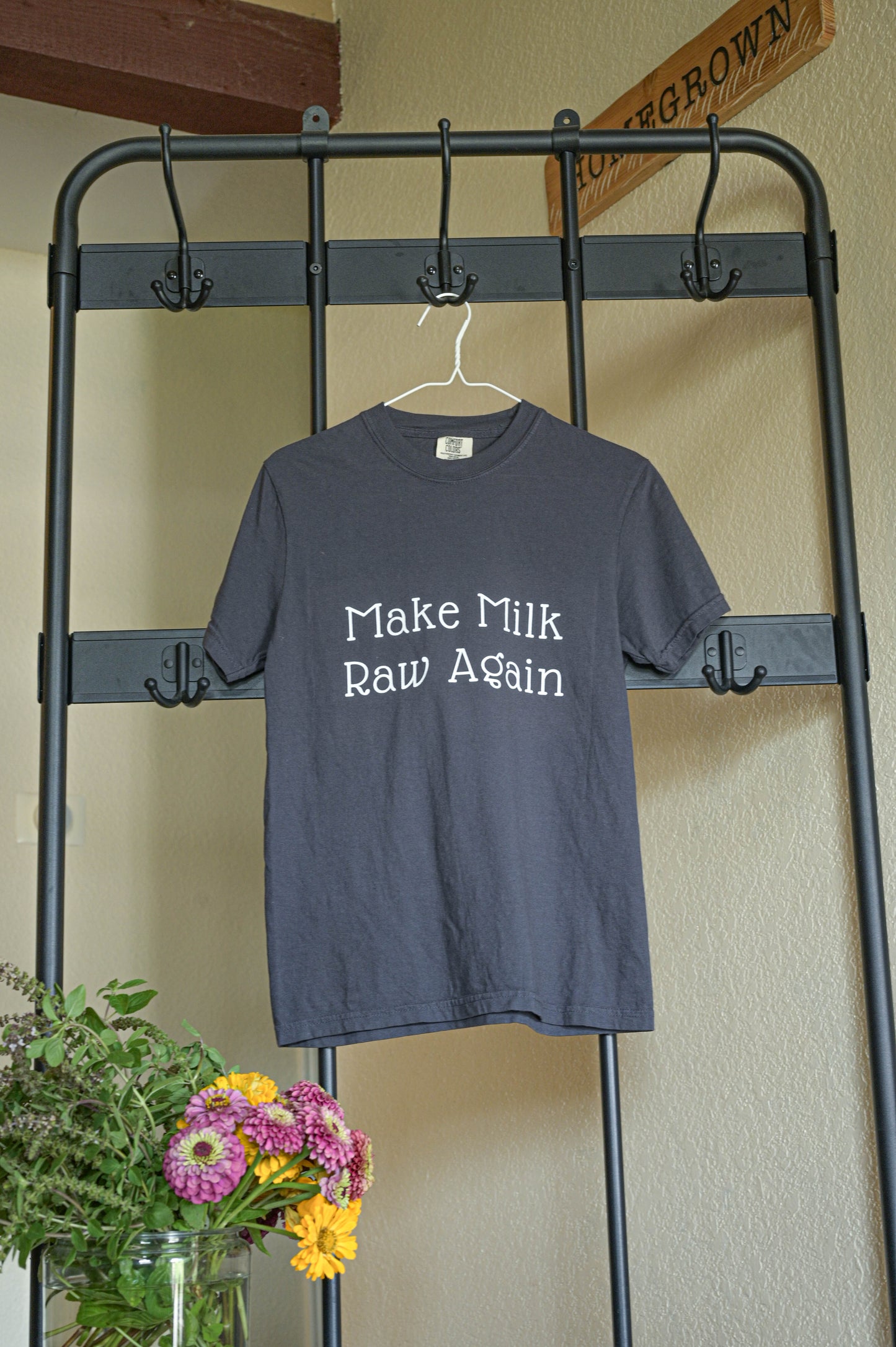 Make Milk Raw Again Unisex T-Shirt with Steader Logo