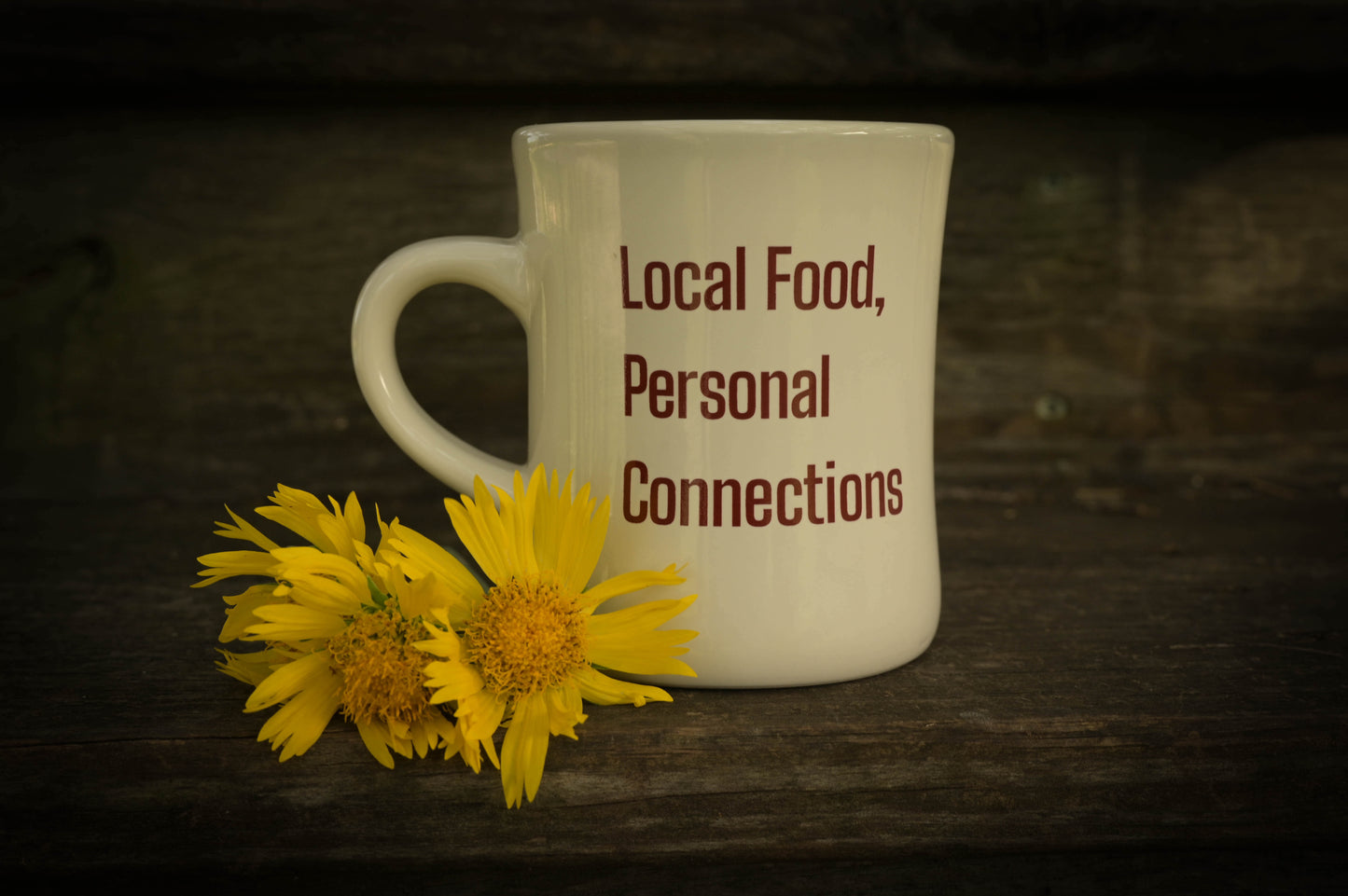 Local Food, Personal Connections Mug with Steader Logo